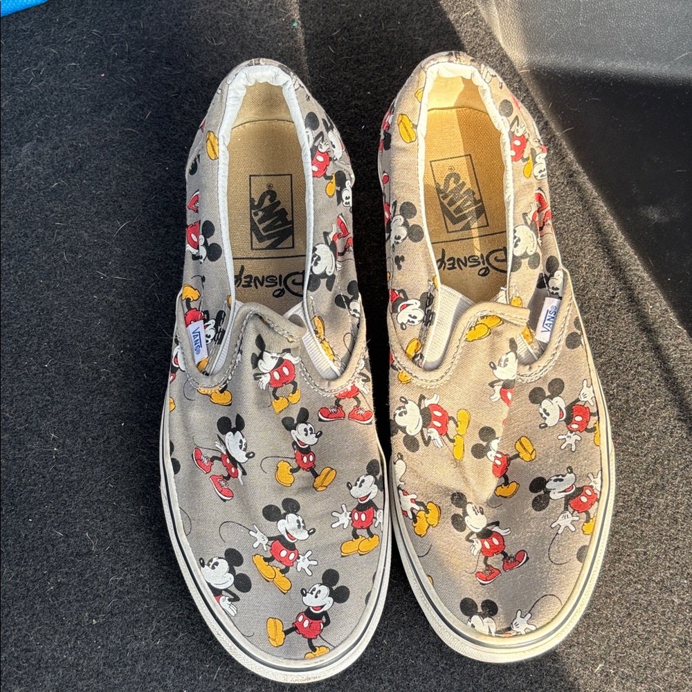 Vans  Mickey Mouse Slip-On Shoes - Gray